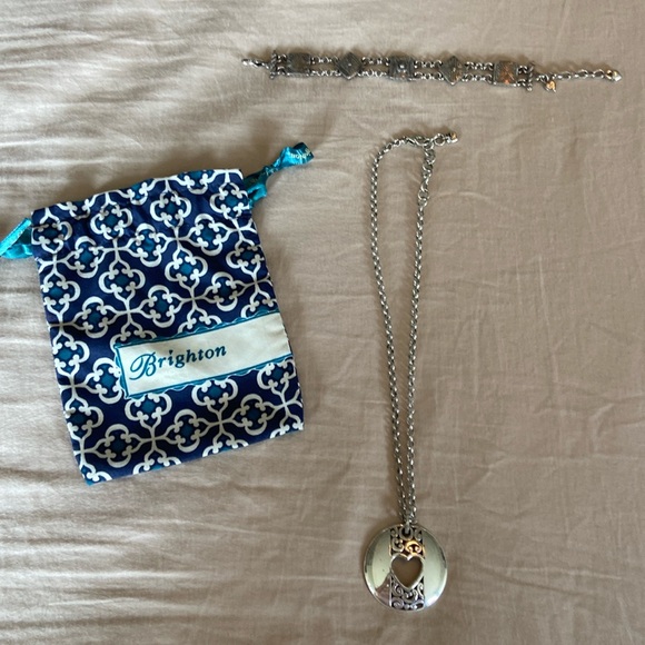 Brighton Jewelry - Brighton- Necklace and bracelet set ( silver in color)